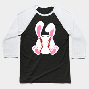 Baseball Easter bunny with rabbit ears bunny feet Baseball T-Shirt